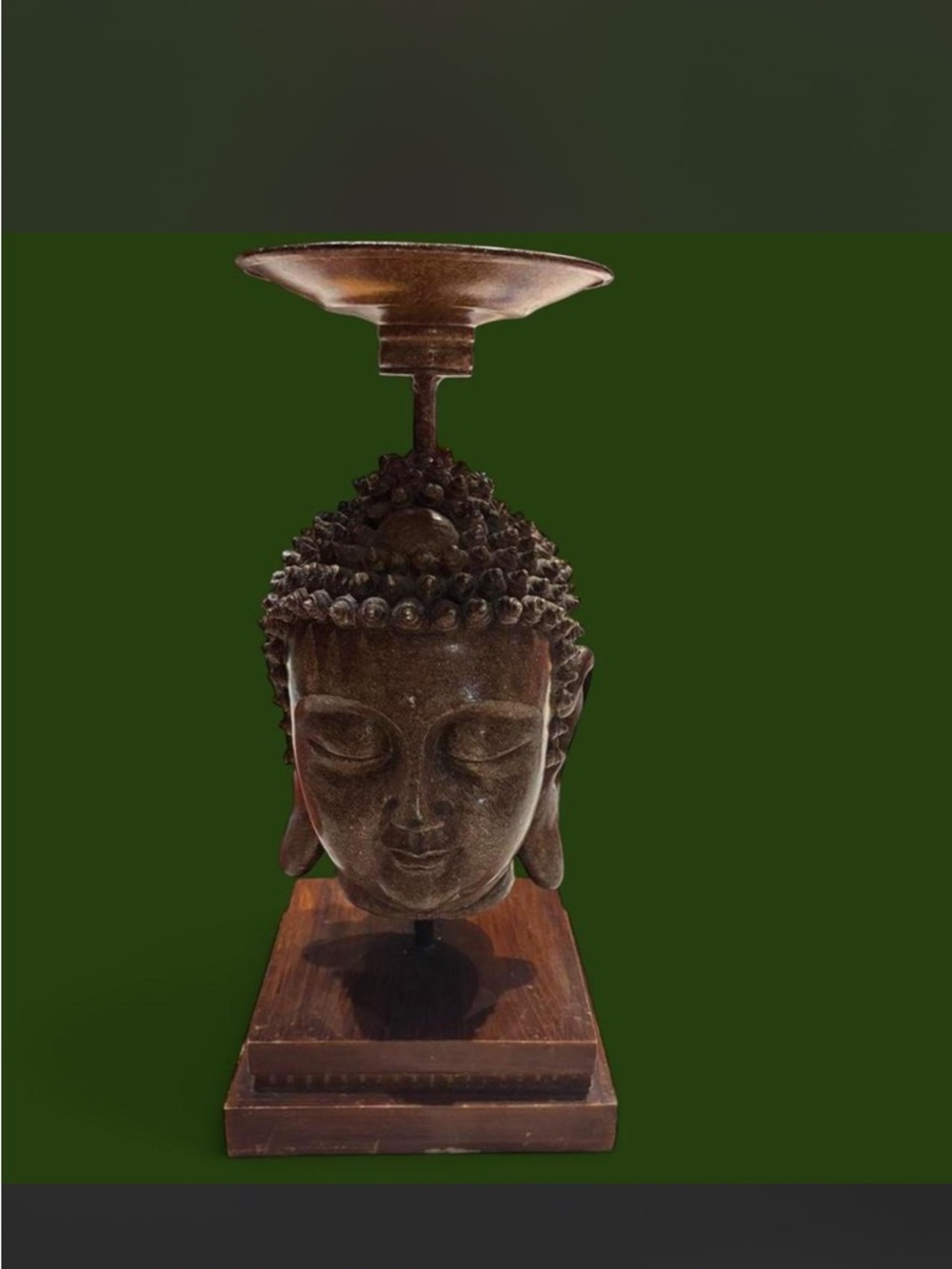 decorative Buddha head candle holder